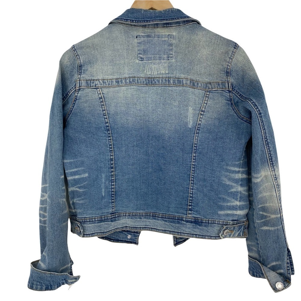 Ashley vintage charm worn in distressed denim jean jacket, L - Picture 2 of 9